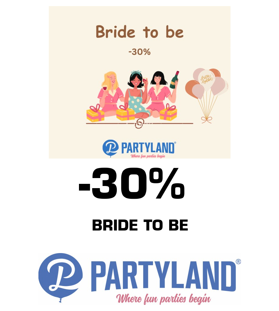 Partyland: -30% Bride To Be