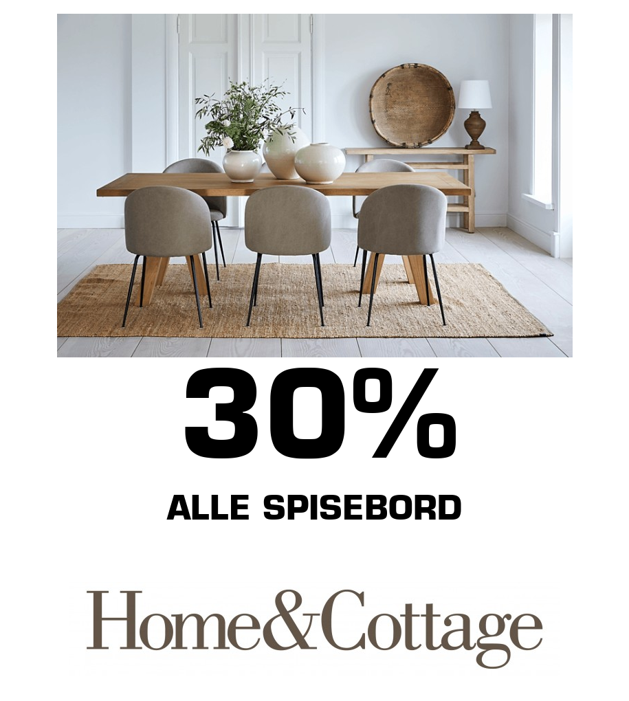 Home&Cottage: 30% Alle spisebord