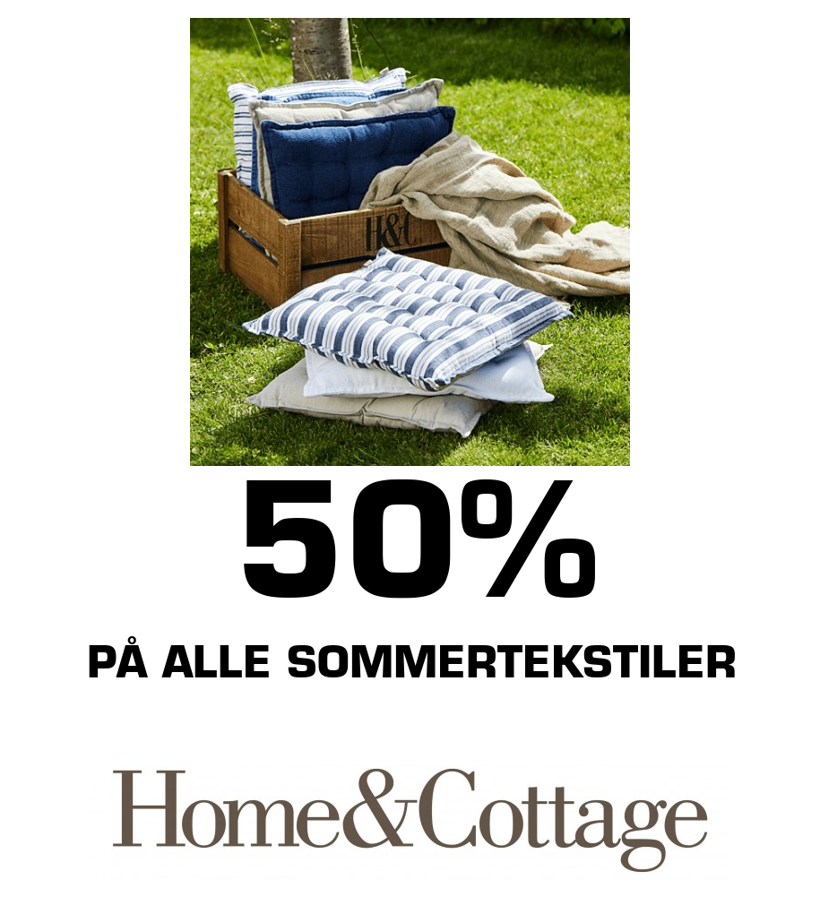 Home&Cottage: 50% på alle sommertekstiler