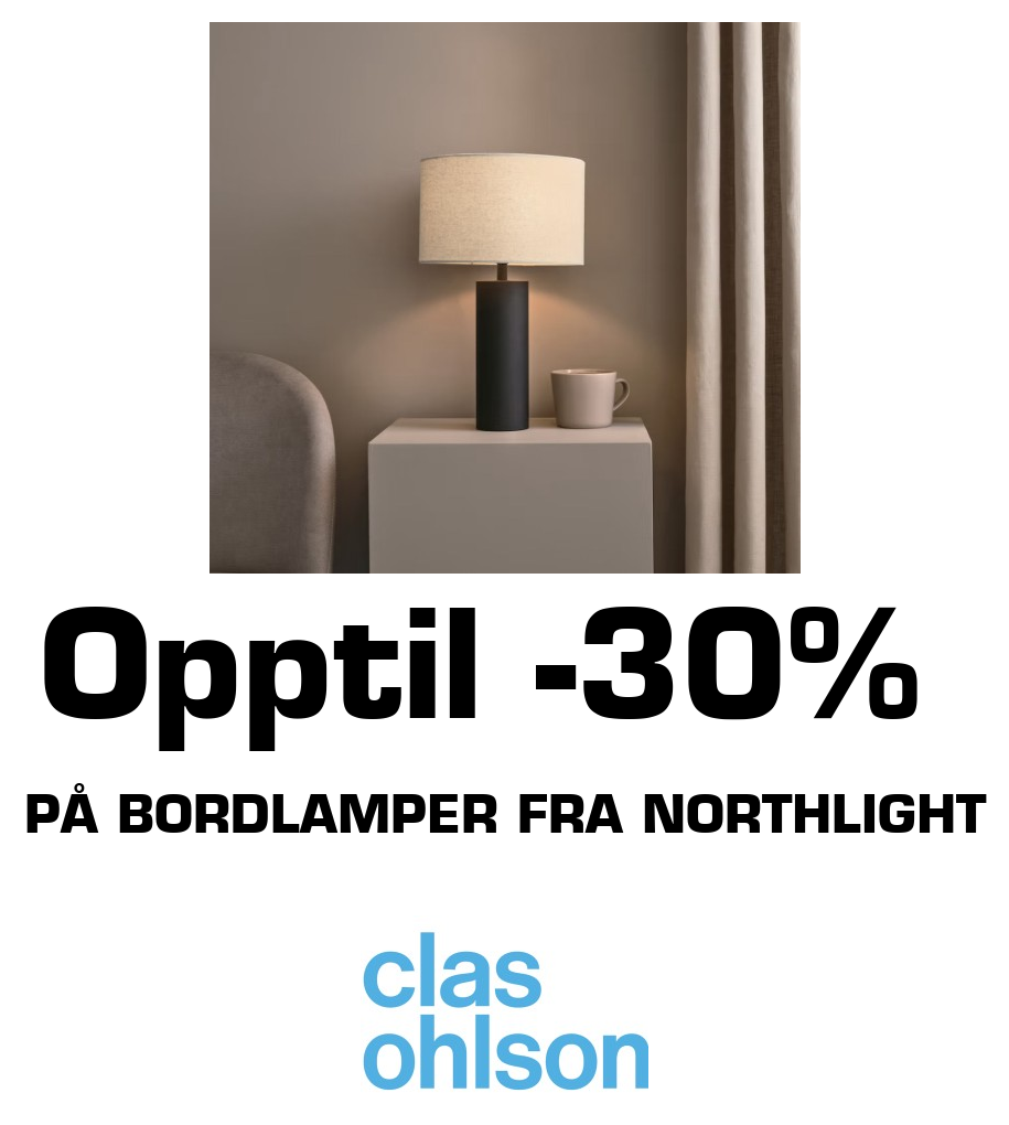 Clas Ohlson: Opptil -30% På bordlamper fra northlight