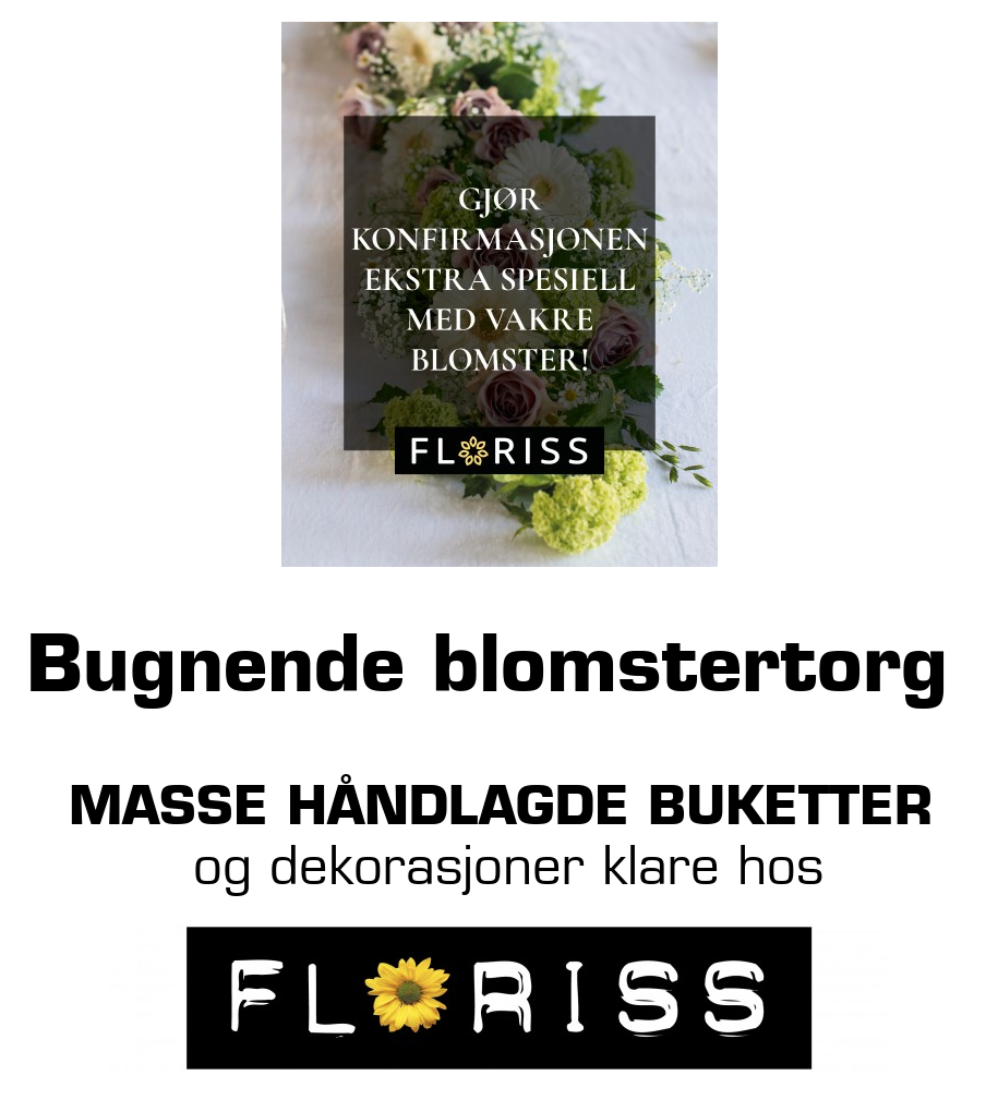 Floriss: Bugnende blomstertorg Masse håndlagde buketter og dekorasjoner klare hos