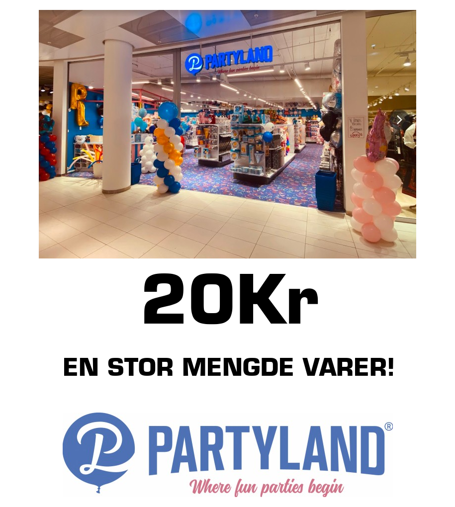 Partyland: 20Kr En stor mengde varer!
