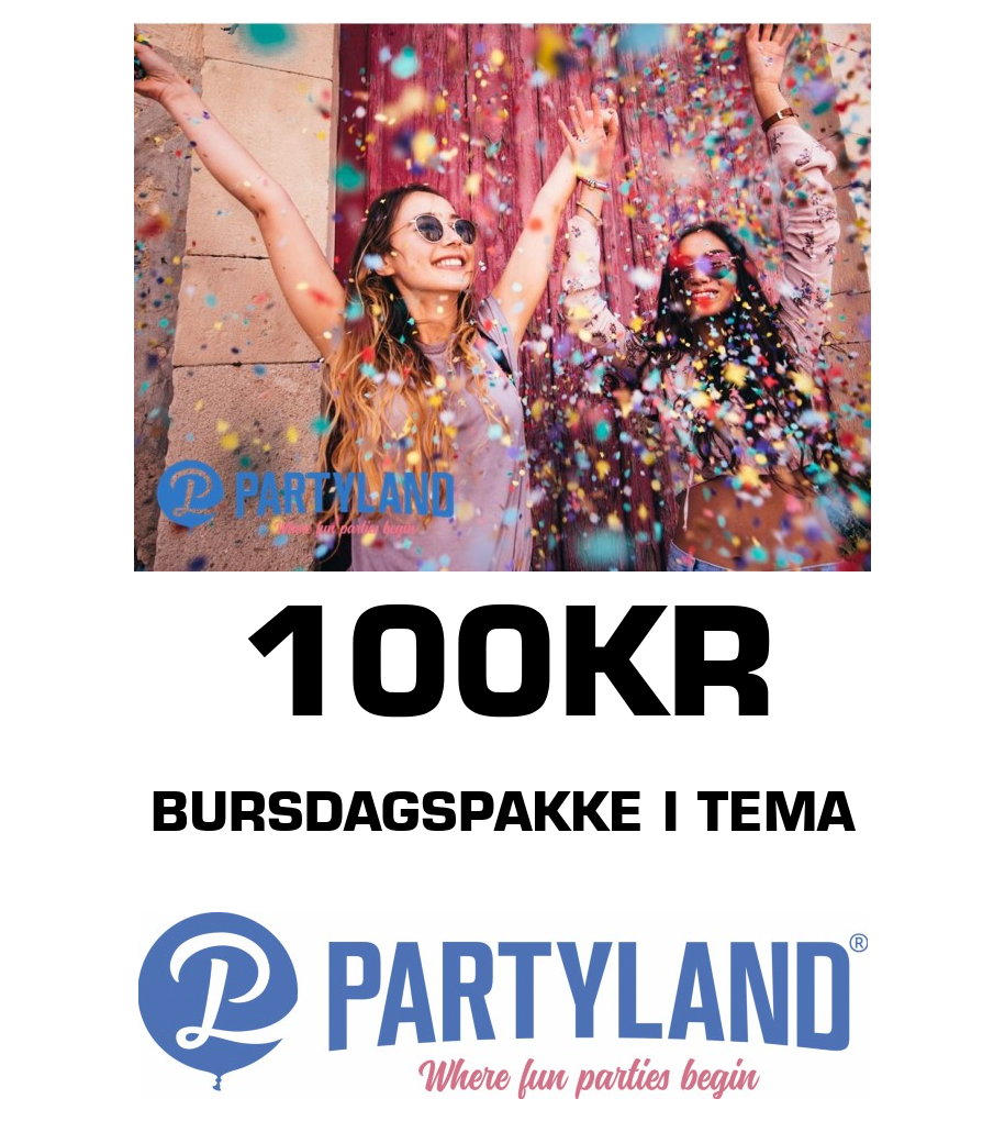Partyland: 100KR Bursdagspakke i tema
