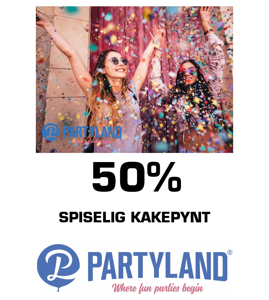 Partyland: 50% Spiselig kakepynt