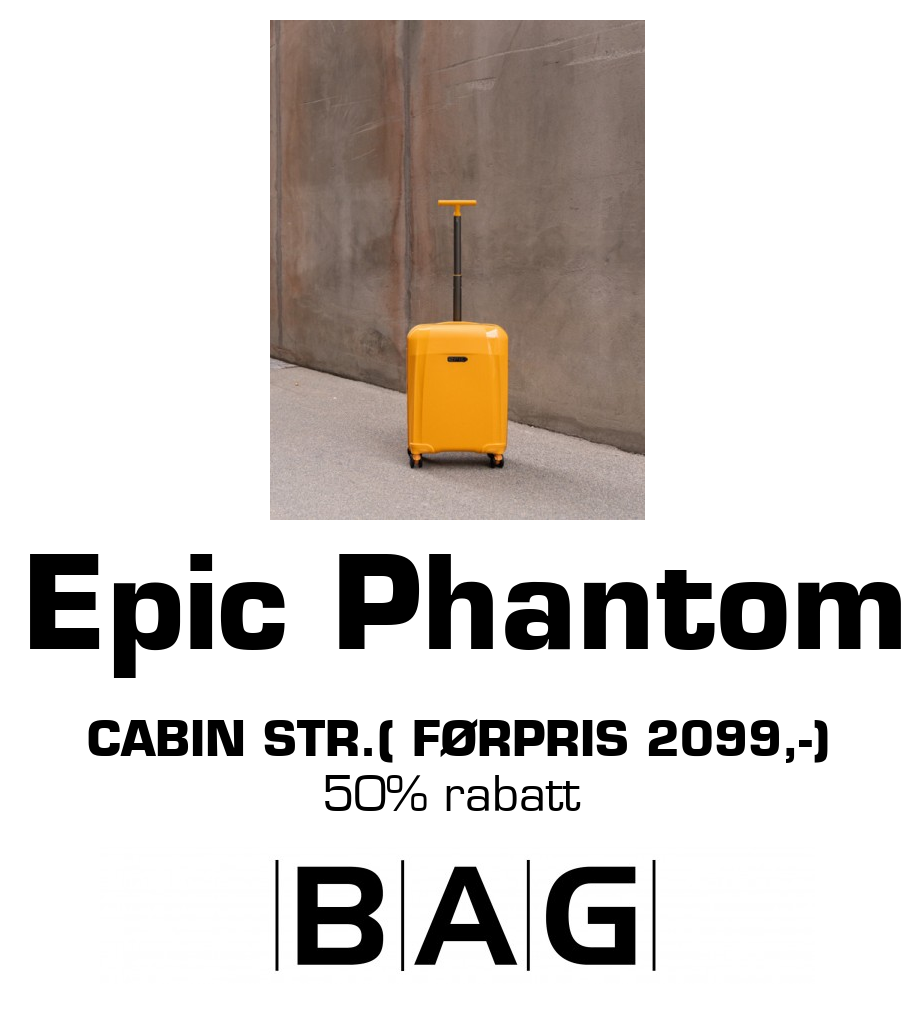BAG: Epic Phantom Cabin str.( førpris 2099,-) 50% rabatt