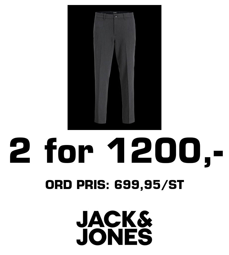 Jack & Jones Store: 2 for 1200,- ord pris: 699,95/st