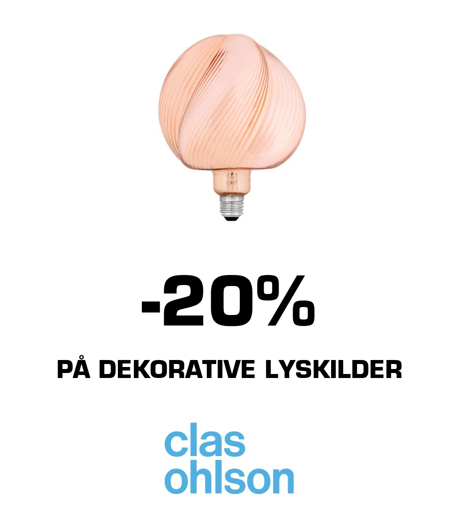 Clas Ohlson: -20% På dekorative lyskilder