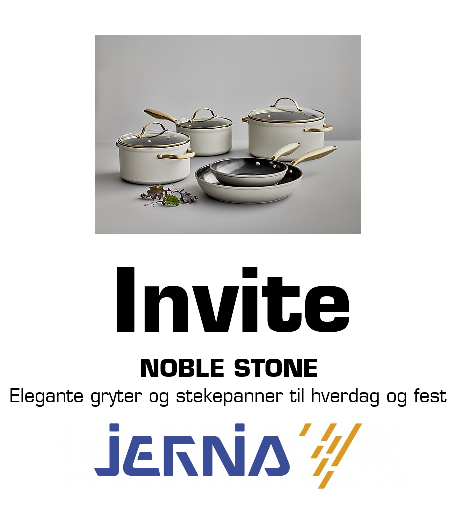 Jernia: Invite Noble Stone Elegante gryter og stekepanner til hverdag og fest