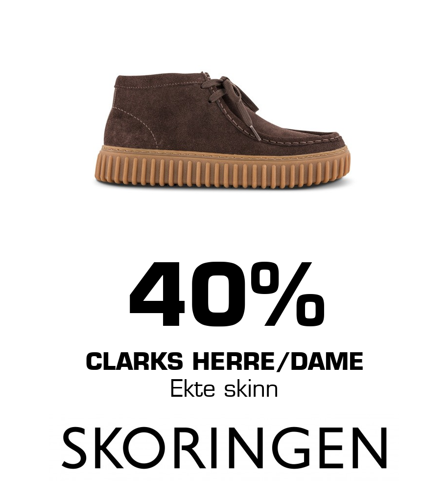 Skoringen: 40% Clarks herre/dame Ekte skinn
