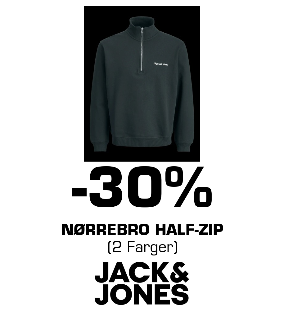 Jack & Jones Store: -30% NØRREBRO HALF-ZIP (2 Farger)