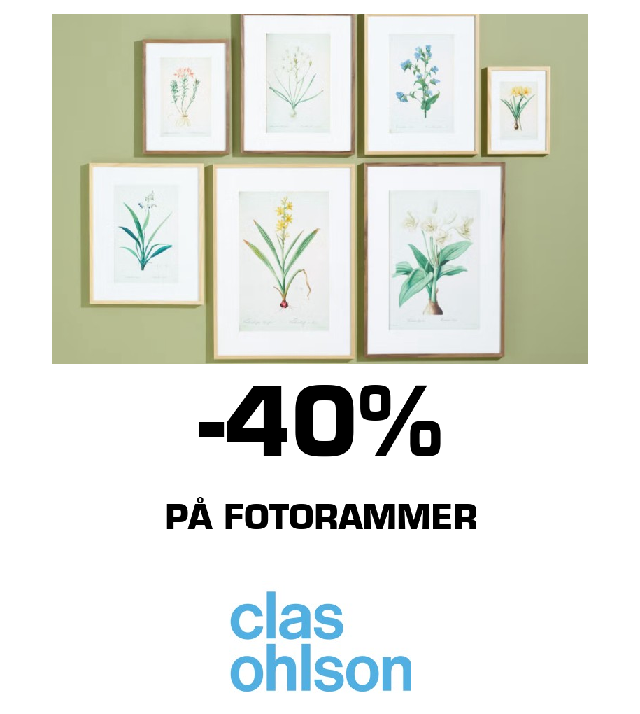 Clas Ohlson: -40% På fotorammer