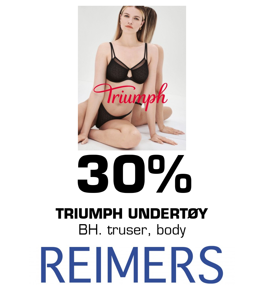 Reimers: 30% Triumph Undertøy BH. truser, body