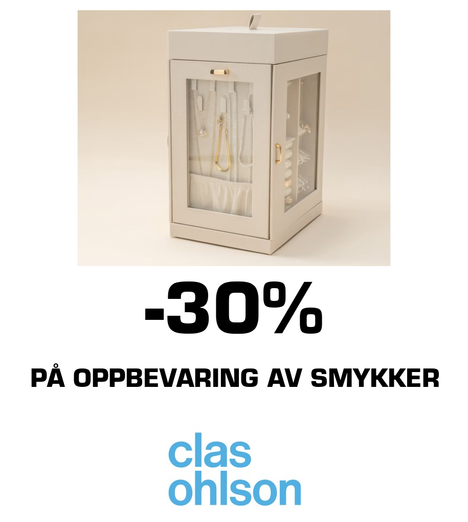 Clas Ohlson: -30% På oppbevaring av smykker