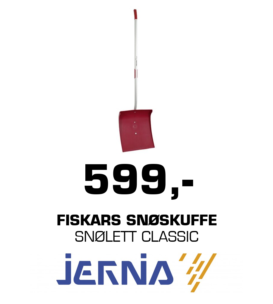 Jernia: 599,- FISKARS SNØSKUFFE SNØLETT CLASSIC