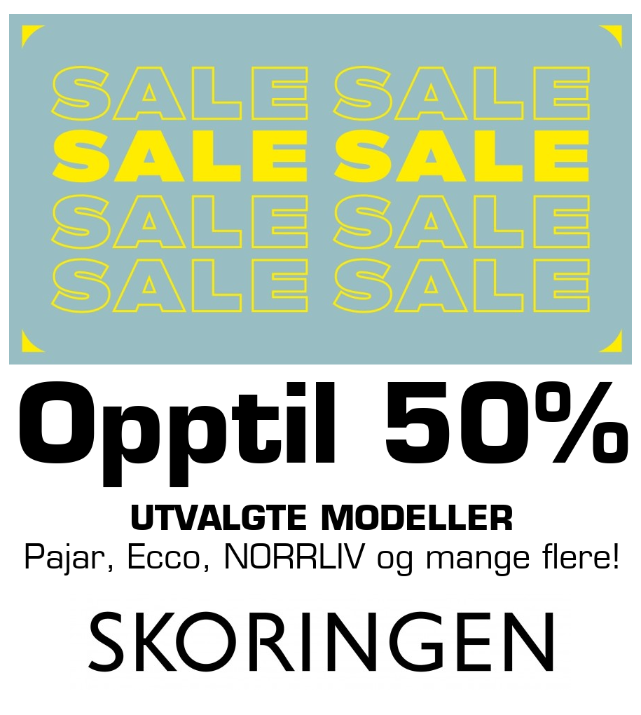 Skoringen: Opptil 50% Utvalgte modeller Pajar, Ecco, NORRLIV og mange flere!