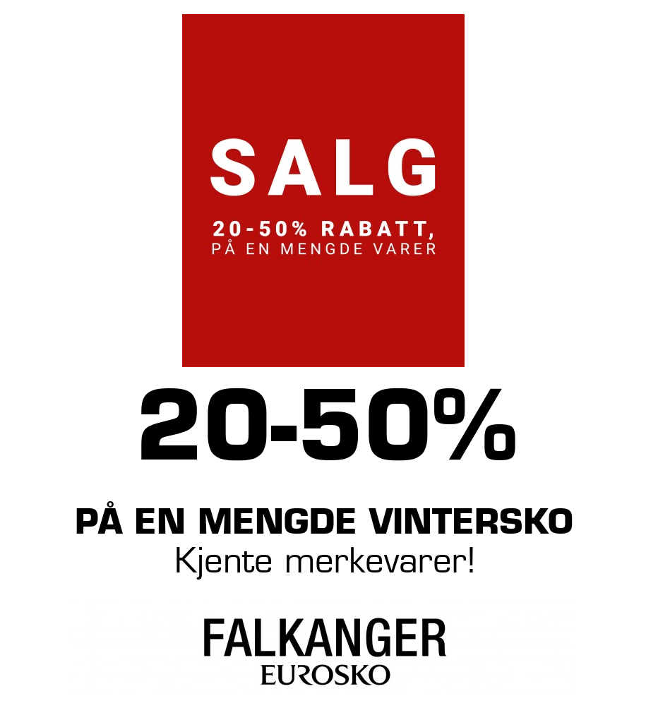 Falkanger Sko: 20-50% på en mengde vintersko Kjente merkevarer!