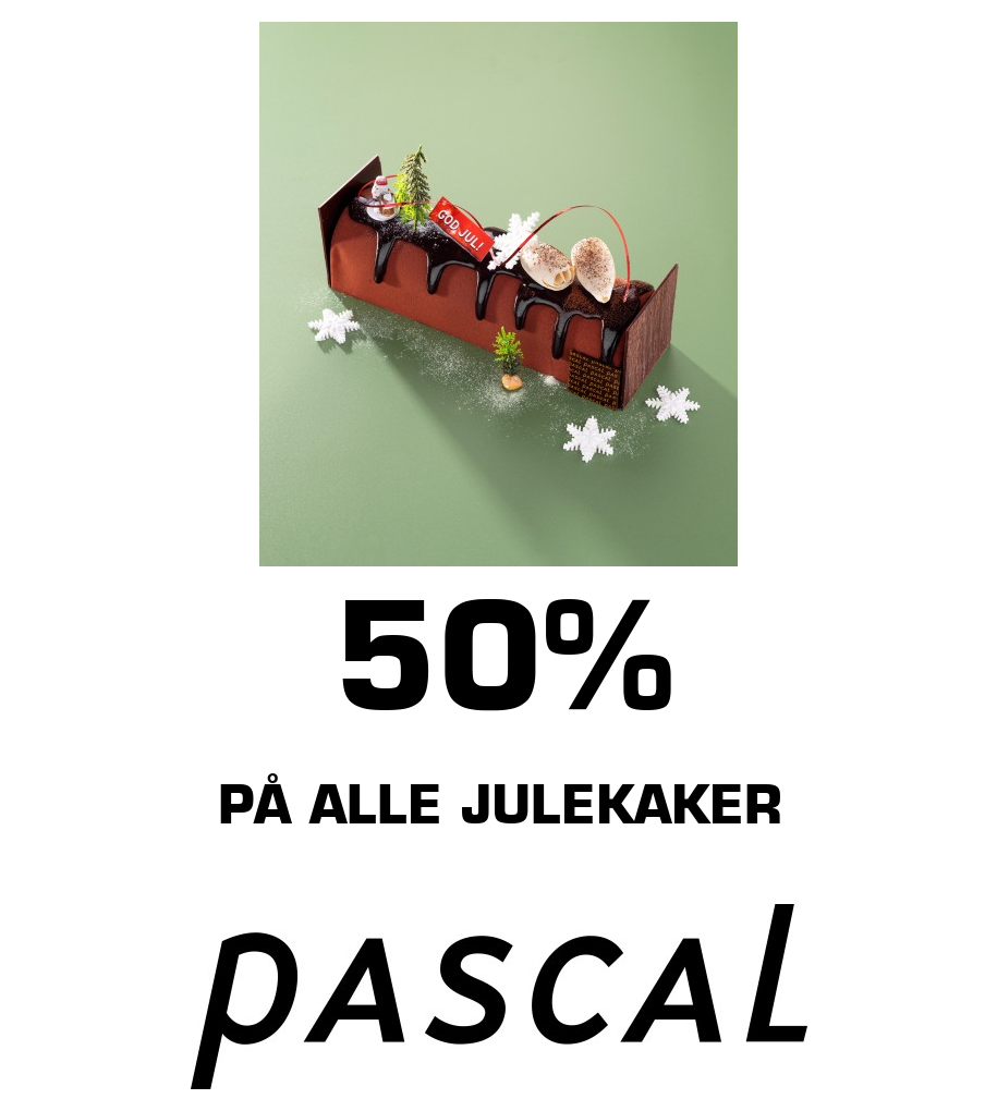 Pascal: 50% På alle julekaker