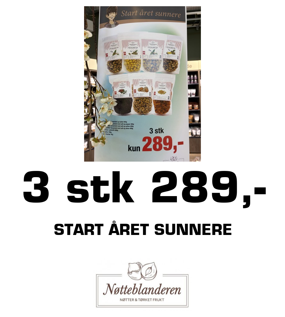 Nøtteblanderen: 3 stk 289,- Start året sunnere