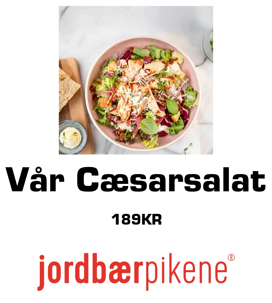 Jordbærpikene café og spiseri: Vår Cæsarsalat 189kr