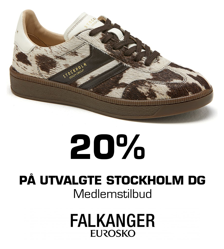 Falkanger Sko: 20% på utvalgte Stockholm DG Medlemstilbud