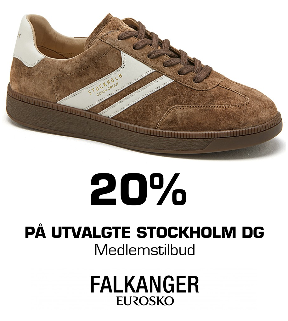 Falkanger Sko: 20% på utvalgte Stockholm DG Medlemstilbud