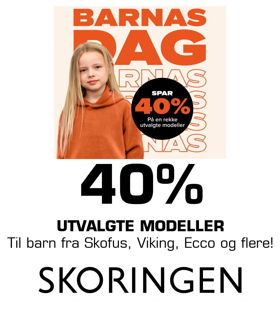 Skoringen: 40% utvalgte modeller Til barn fra Skofus, Viking, Ecco og flere!