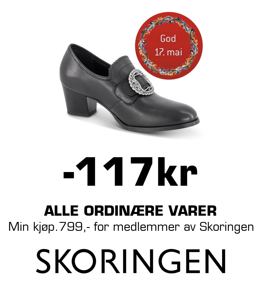Skoringen: -117kr Alle ordinære varer Min kjøp.799,- for medlemmer av Skoringen