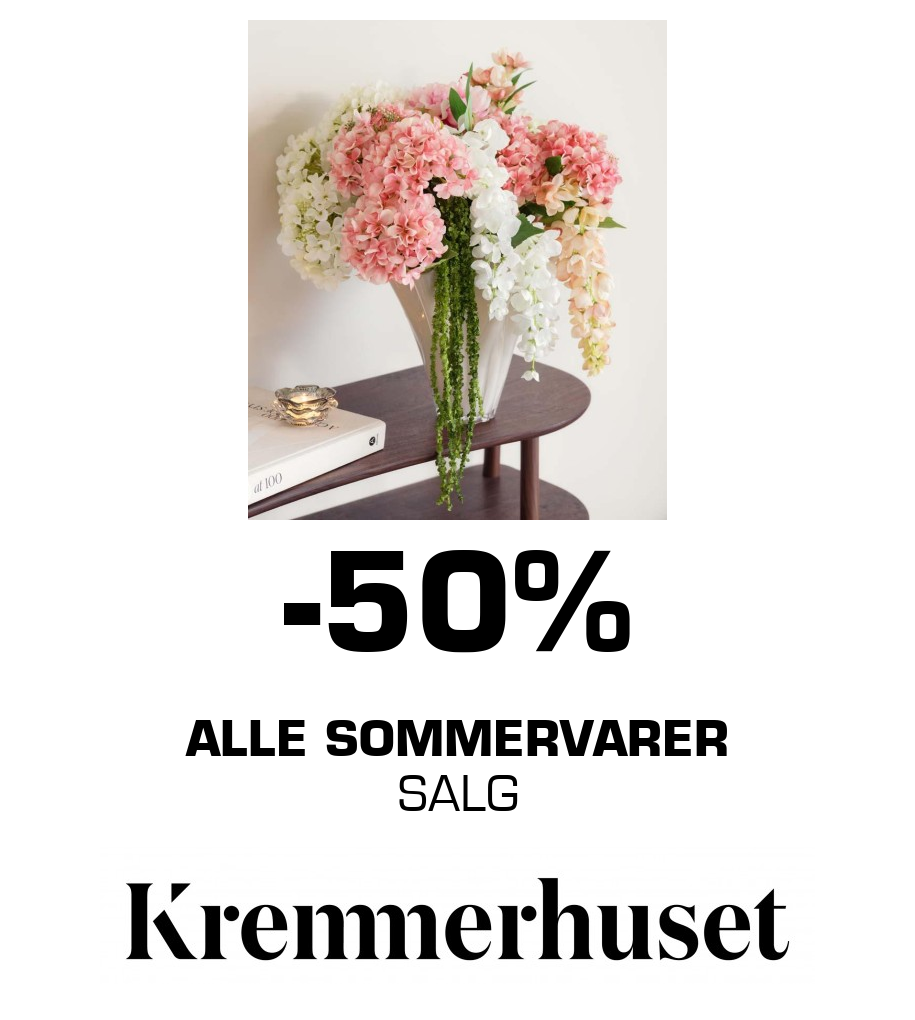 Kremmerhuset: -50% Alle sommervarer SALG