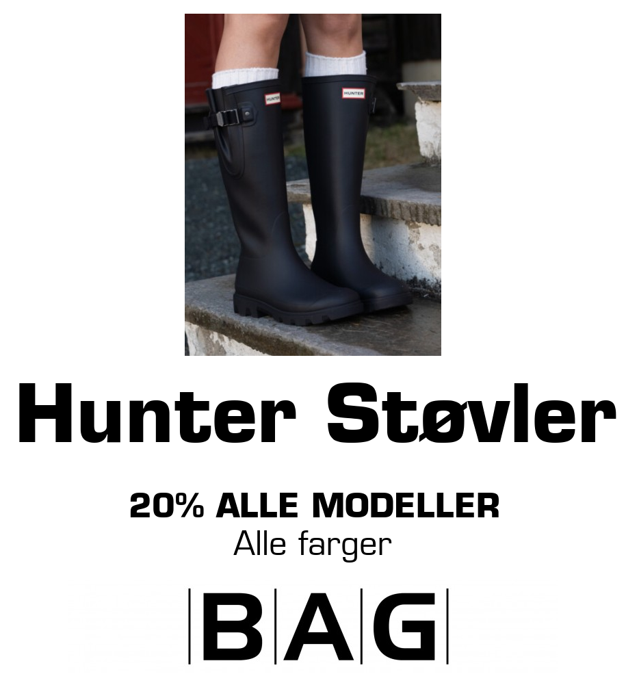 BAG: Hunter Støvler 20% alle modeller Alle farger