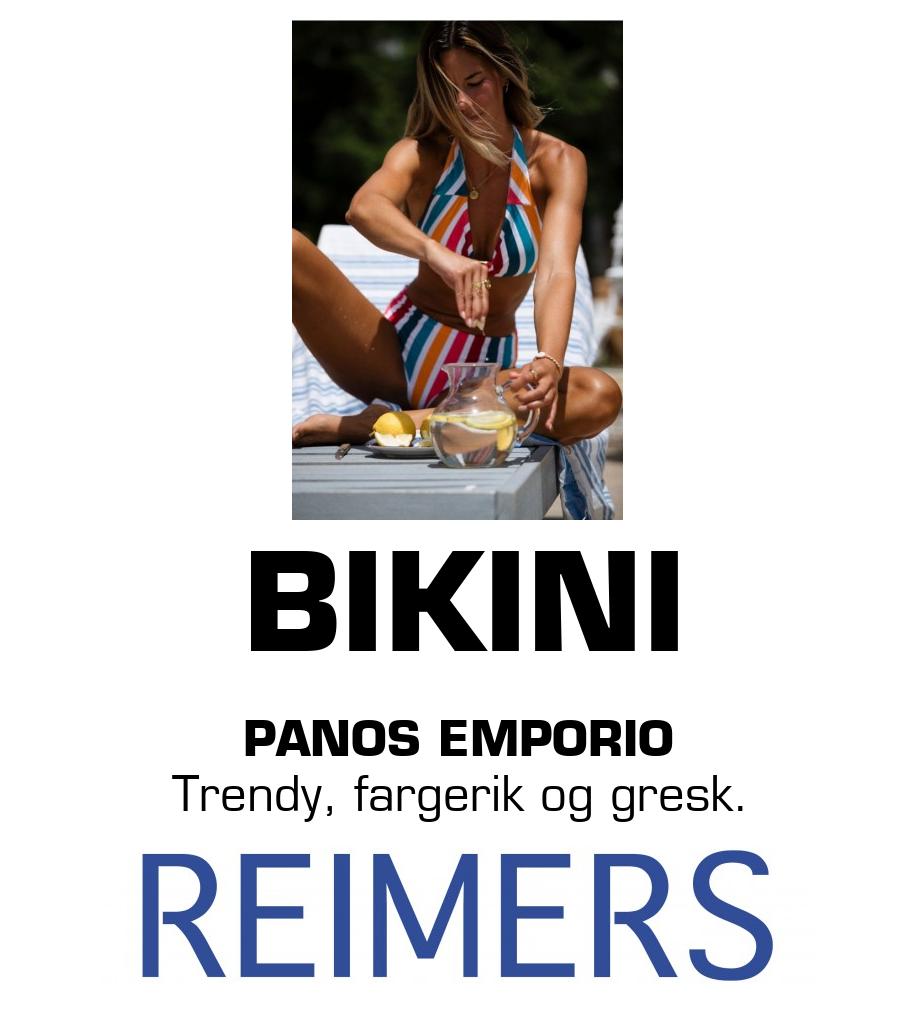 Reimers: BIKINI PANOS EMPORIO Trendy, fargerik og gresk.
