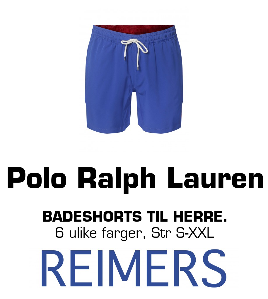 Reimers: Polo Ralph Lauren Badeshorts til herre. 6 ulike farger, Str S-XXL