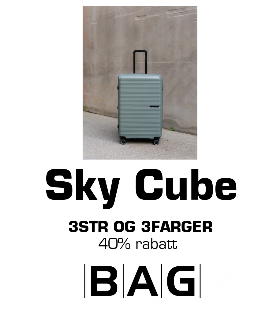 BAG: Sky Cube 3str og 3farger 40% rabatt