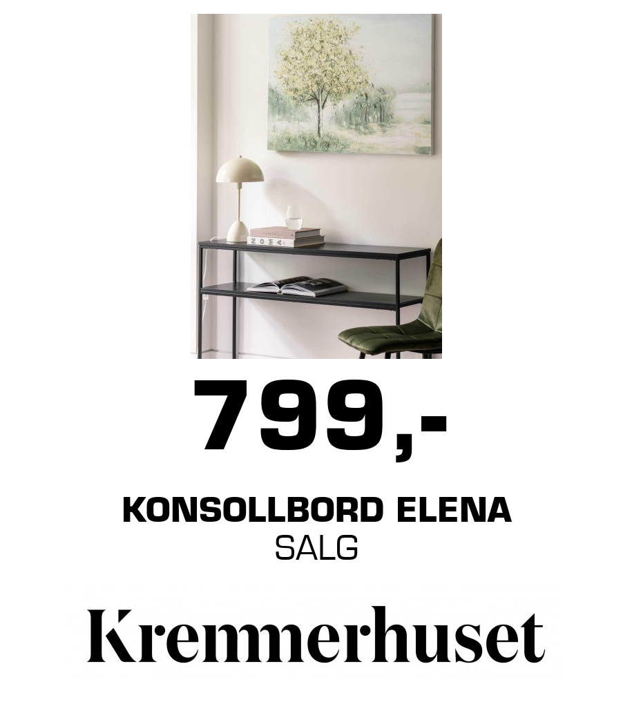 Kremmerhuset: 799,- Konsollbord Elena SALG