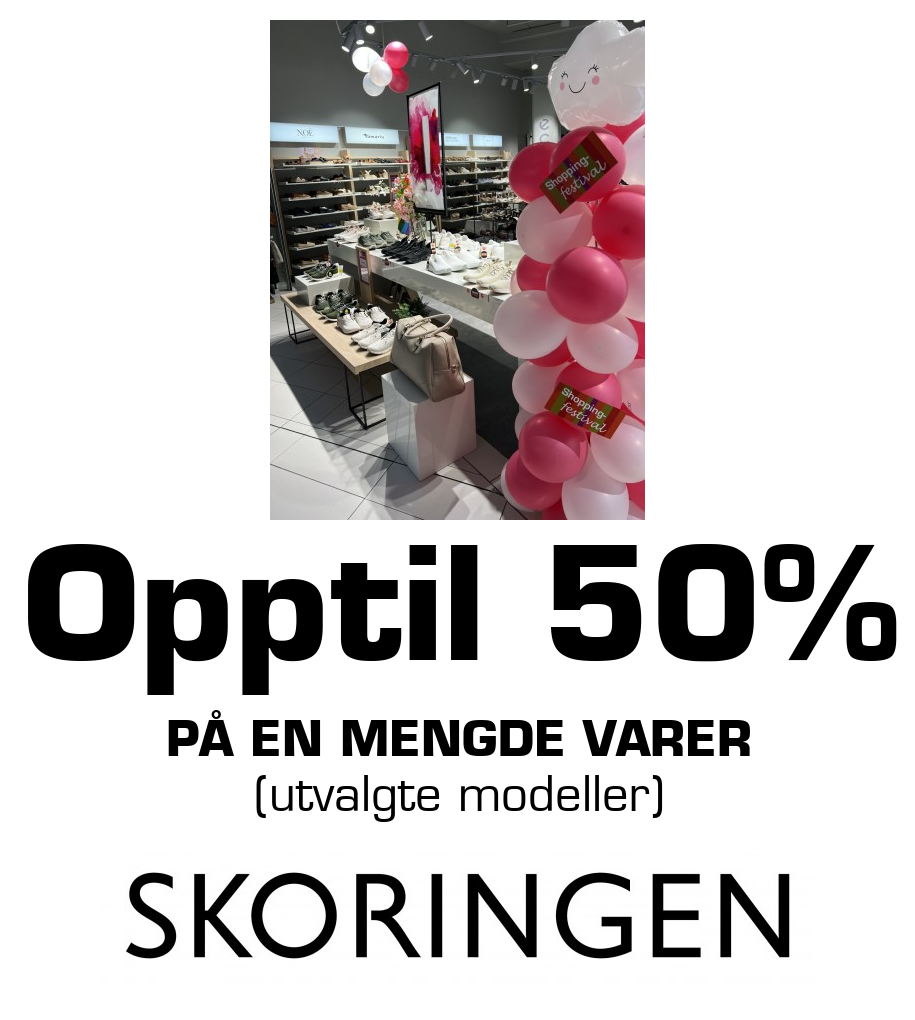 Skoringen: Opptil 50% på en mengde varer (utvalgte modeller)