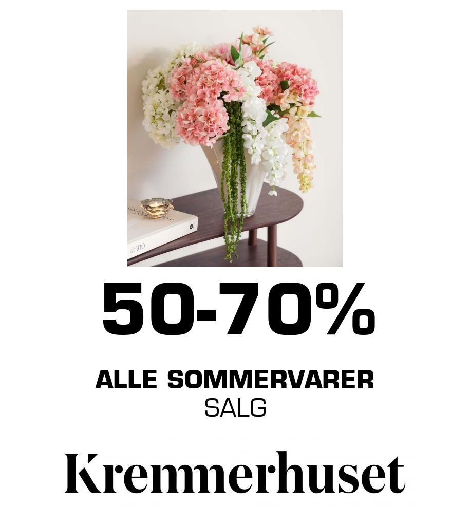 Kremmerhuset: 50-70% Alle sommervarer SALG