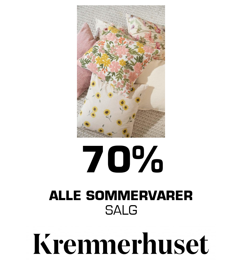 Kremmerhuset: 70% Alle sommervarer SALG