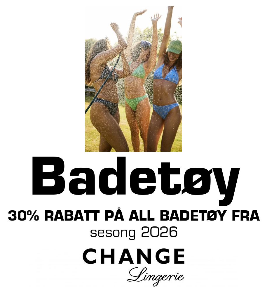 Change: Badetøy 30% rabatt på all badetøy fra sesong 2026