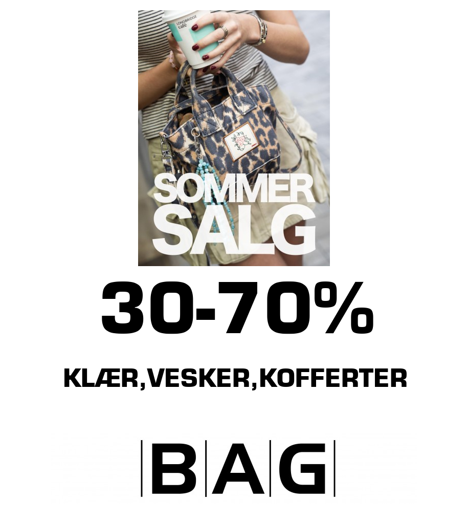 BAG: 30-70% Klær,vesker,kofferter