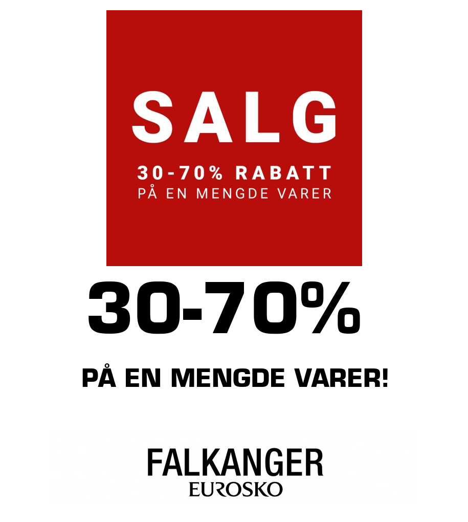Falkanger Sko: 30-70% på en mengde varer!