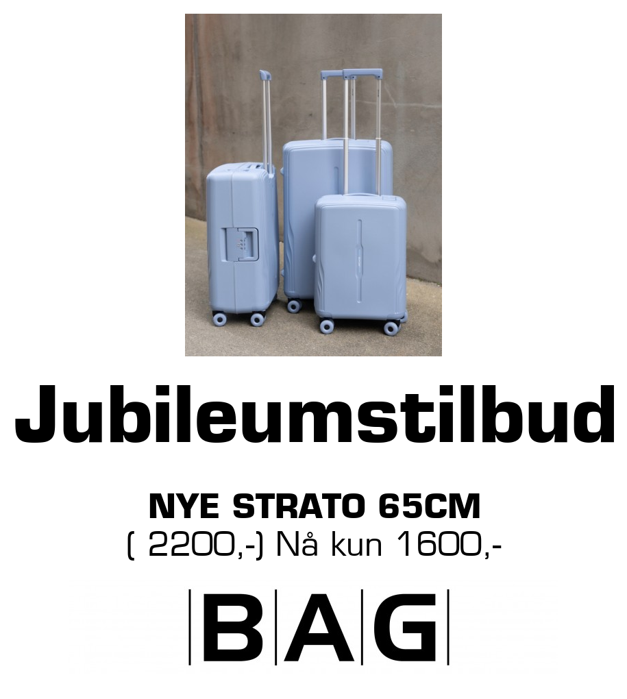 BAG: Jubileumstilbud Nye Strato 65cm ( 2200,-) Nå kun 1600,-