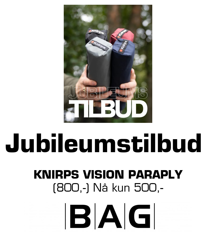 BAG: Jubileumstilbud Knirps Vision paraply (800,-) Nå kun 500,-