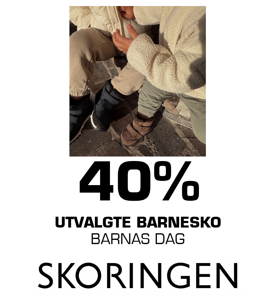 Skoringen: 40% Utvalgte barnesko BARNAS DAG