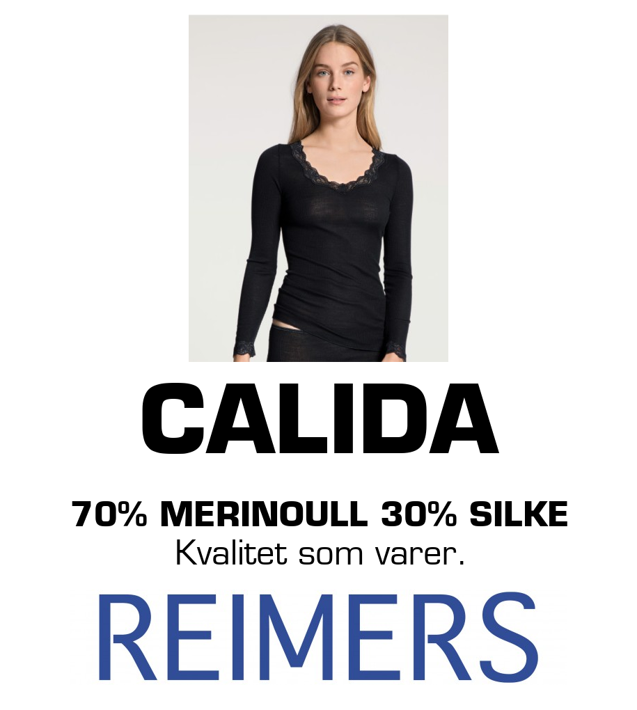 Reimers: CALIDA 70% Merinoull 30% Silke Kvalitet som varer.