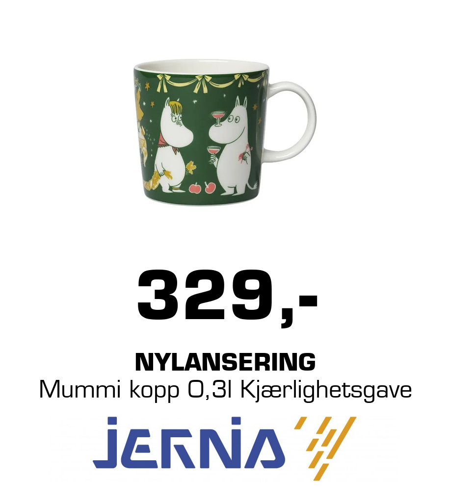 Jernia: 329,- Nylansering Mummi kopp 0,3l Kjærlighetsgave