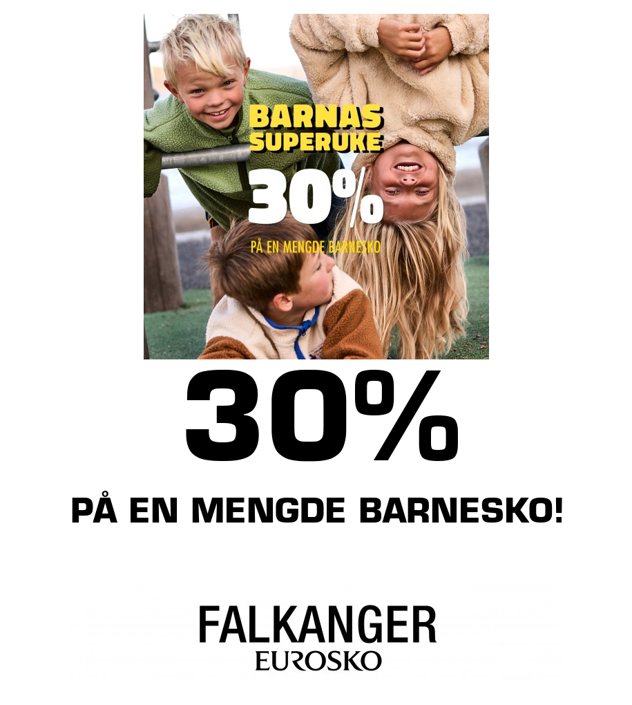 Falkanger Sko: 30% på en mengde barnesko!