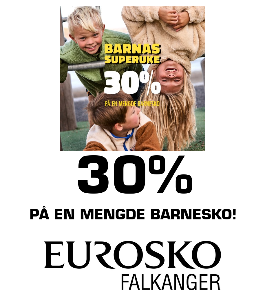Falkanger Sko: 30% på en mengde barnesko!