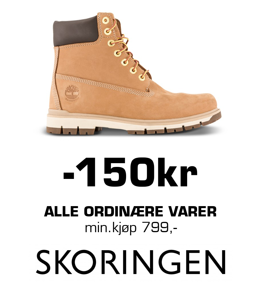 Skoringen: -150kr Alle ordinære varer min.kjøp 799,-