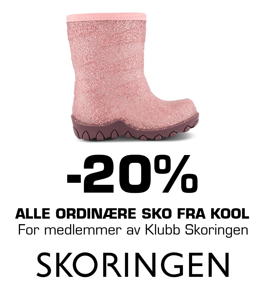 Skoringen: -20% alle ordinære sko fra KOOL For medlemmer av Klubb Skoringen